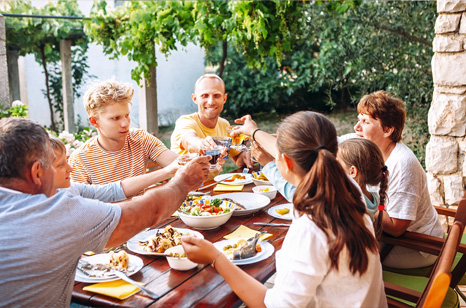 Outdoor-Küche im Garten