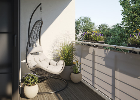 Hängesessel für den Balkon