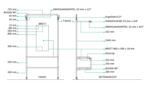 Konstruktionsplan Garderobe