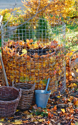 selbstgebauter Laubkomposter