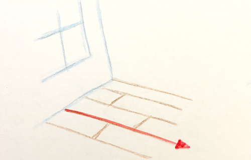 Schritt 03: Verlegerichtung