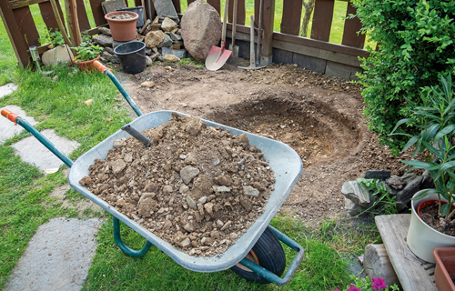 Am Anfang steht das Ausheben …