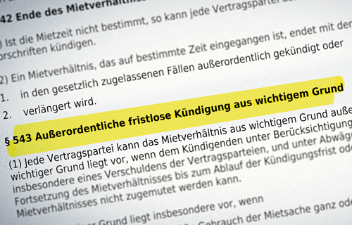 Vertragsklausel zur Kündigung