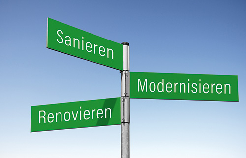 Renovieren, Modernisieren, Sanieren