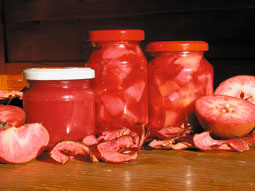 Rotfleischige Äpfel